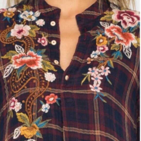 Johnny Was Margot Dress with Pink Floral Embroidery - Picture 2 of 13